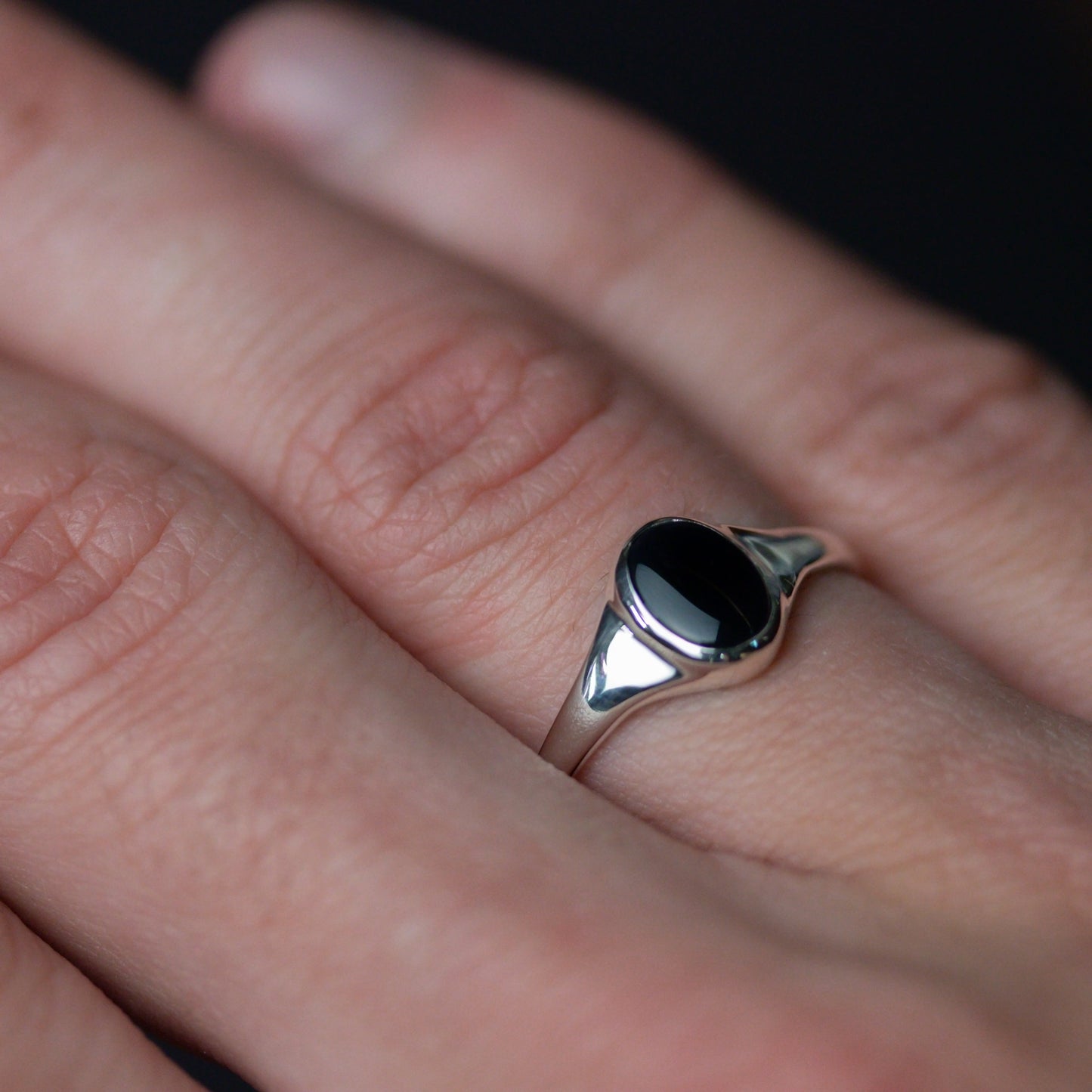 Black Onyx 'Ovalstone' Ring