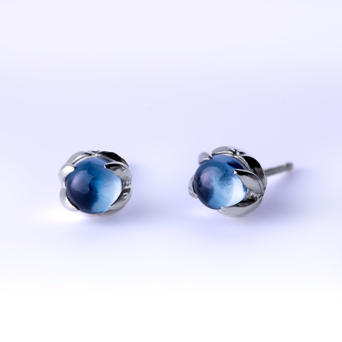 Blue Topaz Sprout Earrings