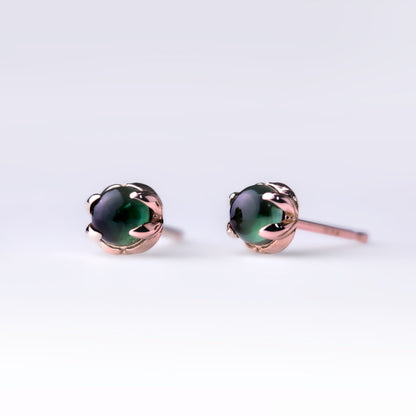 Green Tourmaline Sprout Earrings