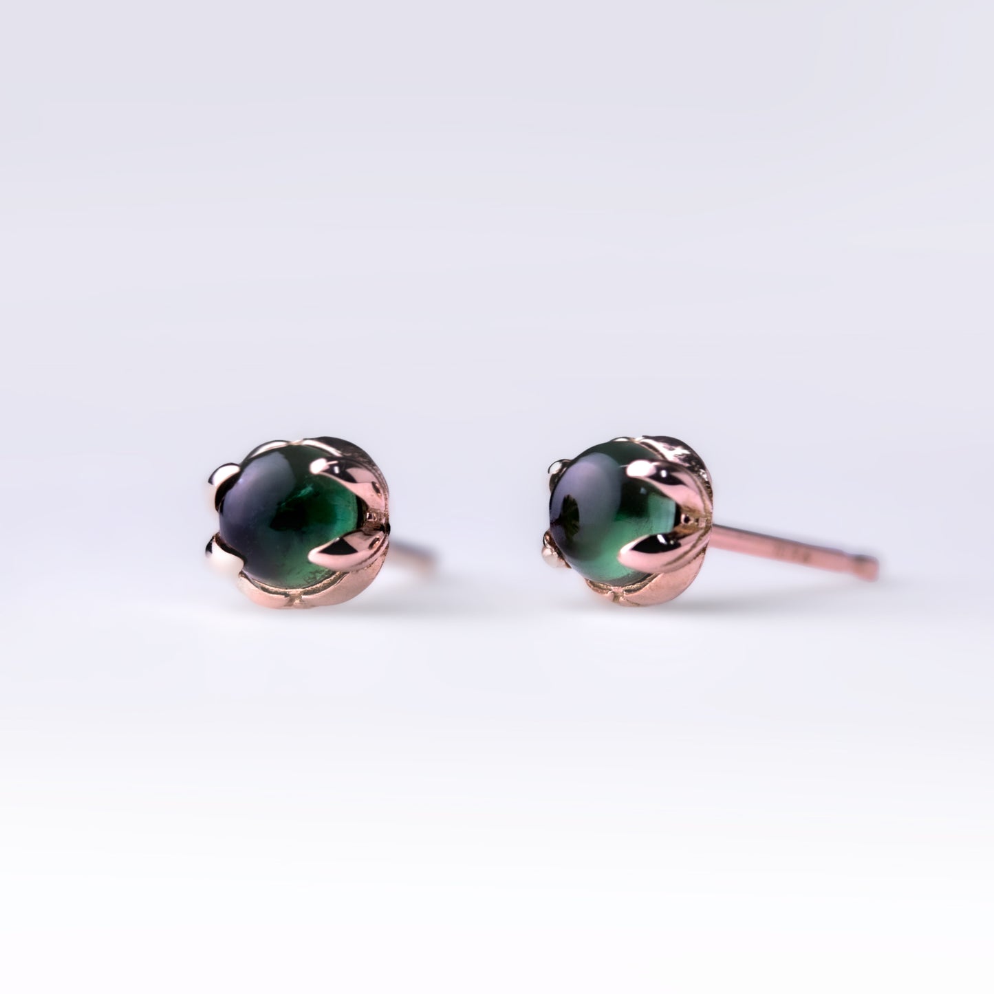 Green Tourmaline Sprout Earrings