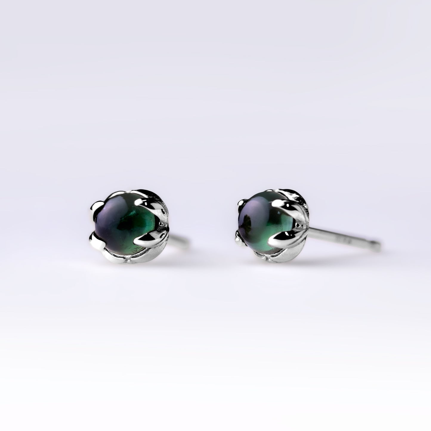 Green Tourmaline Sprout Earrings