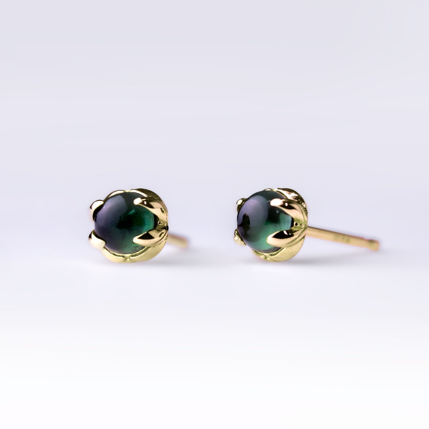 Green Tourmaline Sprout Earrings