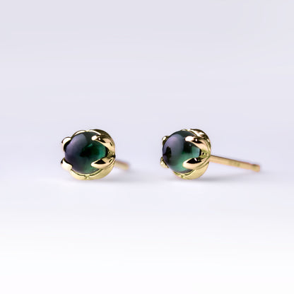 Green Tourmaline Sprout Earrings
