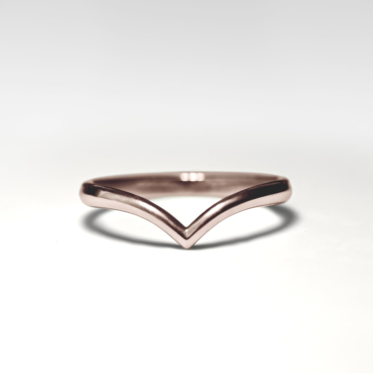 14k Solid Gold Chevron Ring